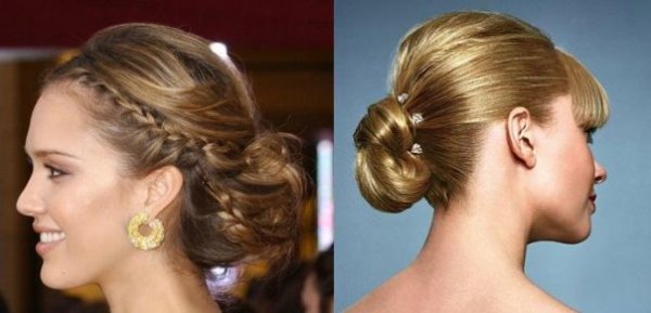 пучок прическа