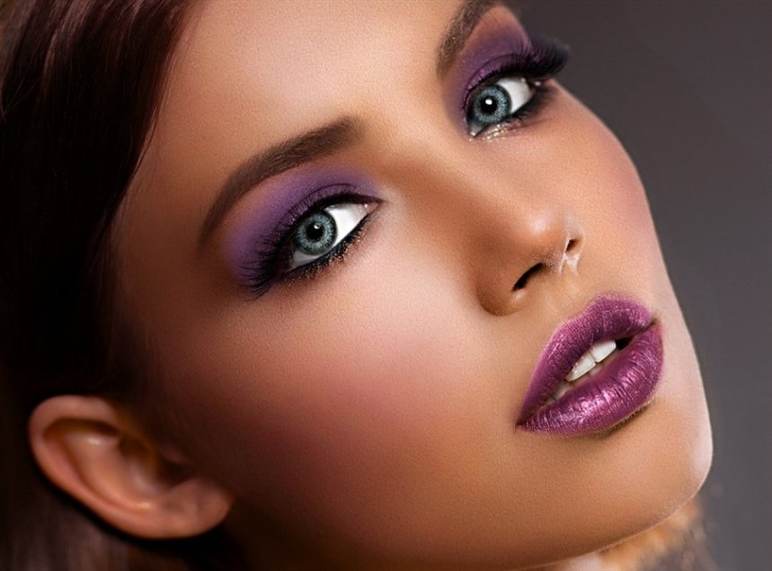 Лиловый макияж