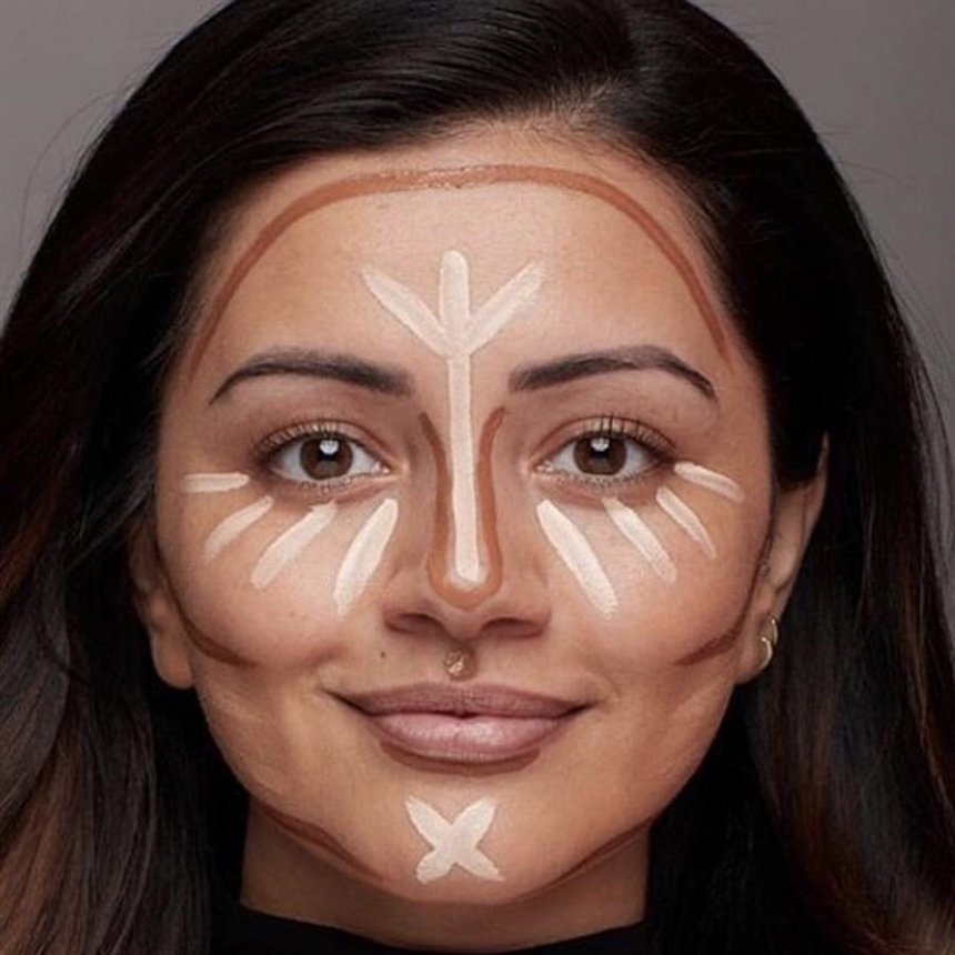 Как сделать полное лицо уже с помощью макияжа