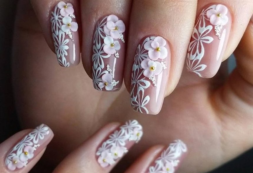 Бусинки на ногтях