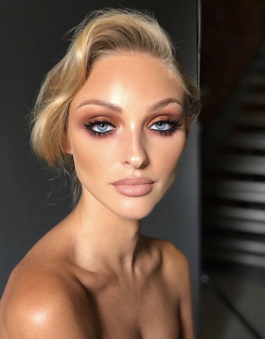 Макияж для голубых глаз