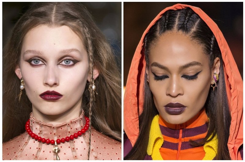 Готичный макияж тренд зима 2018 Готичный макияж тренд зима 2018