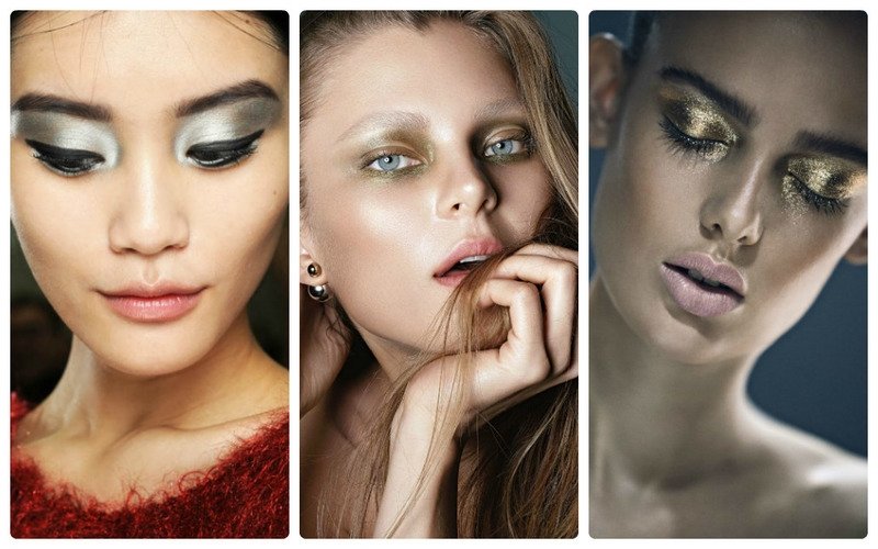 Металлик макияж тренд осени 2017