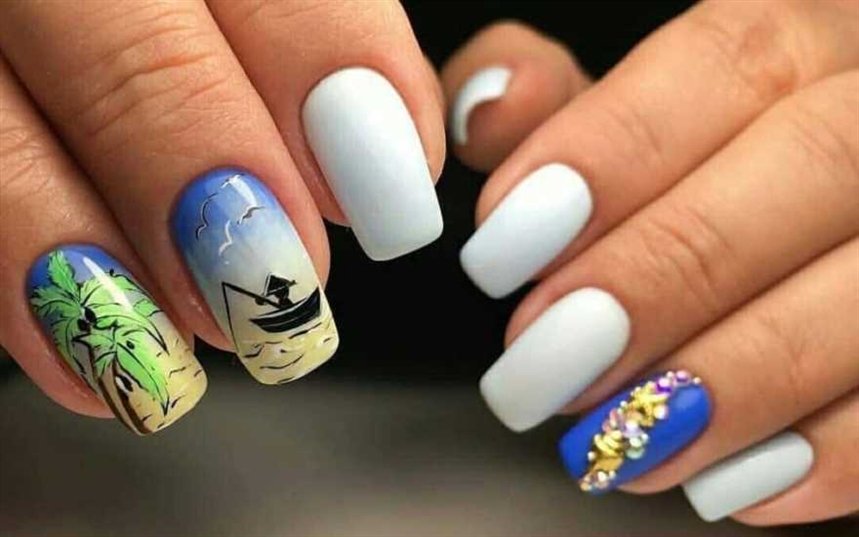 Маникюр с рыбаком Маникюр с рыбаком