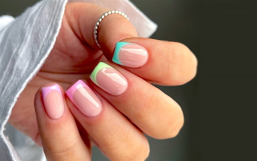 Разноцветный френч Разноцветный френч