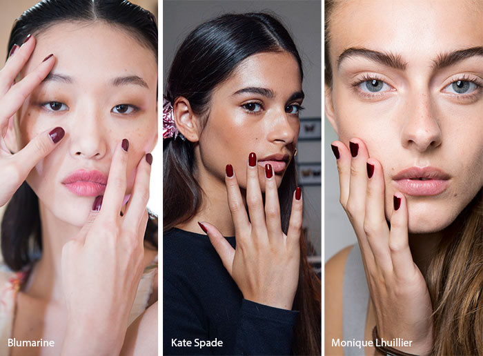 Цвет бургунди маникюр