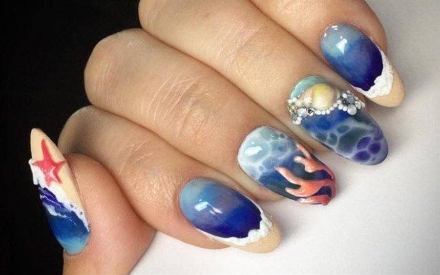 Маникюр с берегом Маникюр с берегом