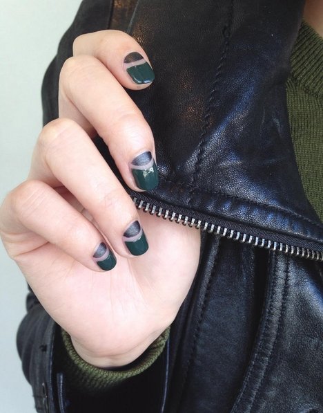 Матово-глянцевый маникюр