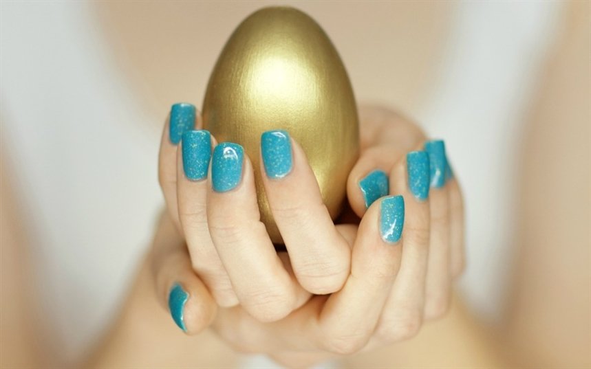 Пасхальный маникюр скорлупа