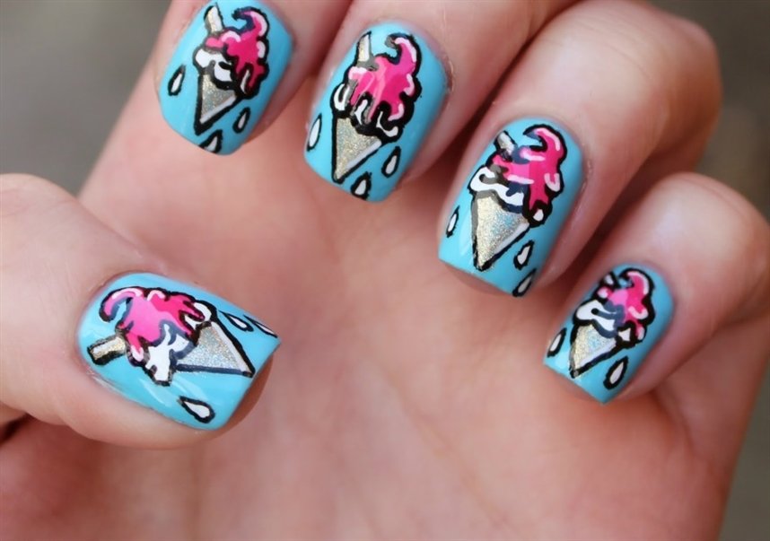 Маникюр с пломбиром Маникюр с пломбиром