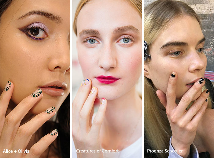 Прозрачная база и брызги цвета маникюр