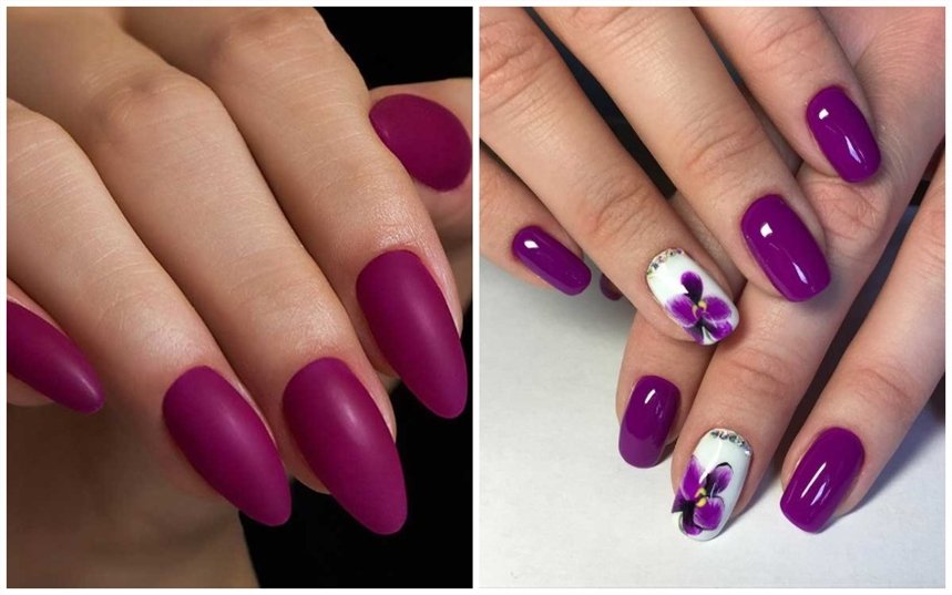 Маникюр маджента