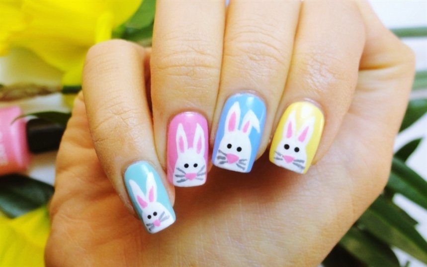 Пасхальный маникюр смешной Пасхальный маникюр смешной