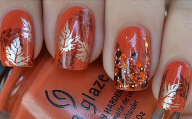 Оранжевый маникюр Оранжевый маникюр