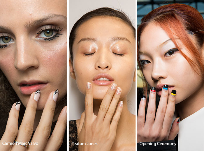 Разнообразные полоски маникюр