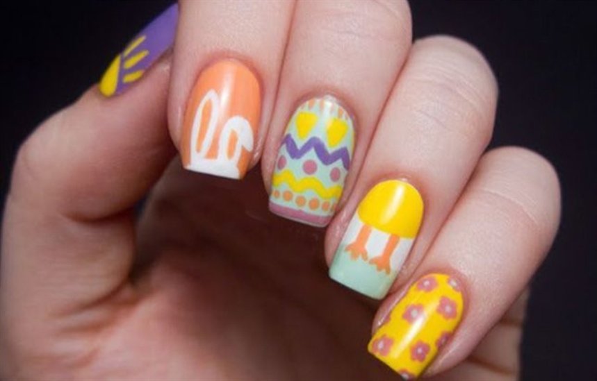 Пасхальный маникюр лапки и ушки Пасхальный маникюр лапки и ушки