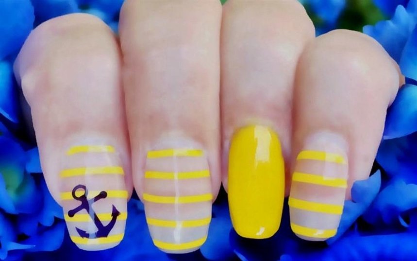 Маникюр с якорем Маникюр с якорем