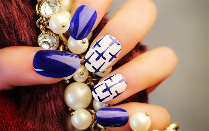 Пасхальный маникюр синий Пасхальный маникюр синий