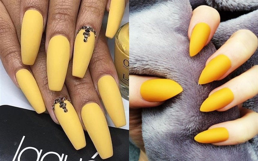 Маникюр желтого цвета