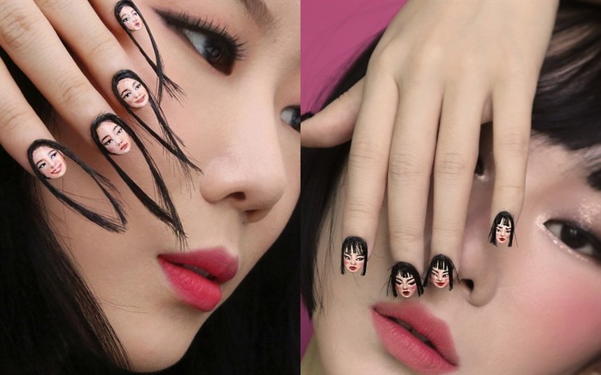 Селфи на ногтях