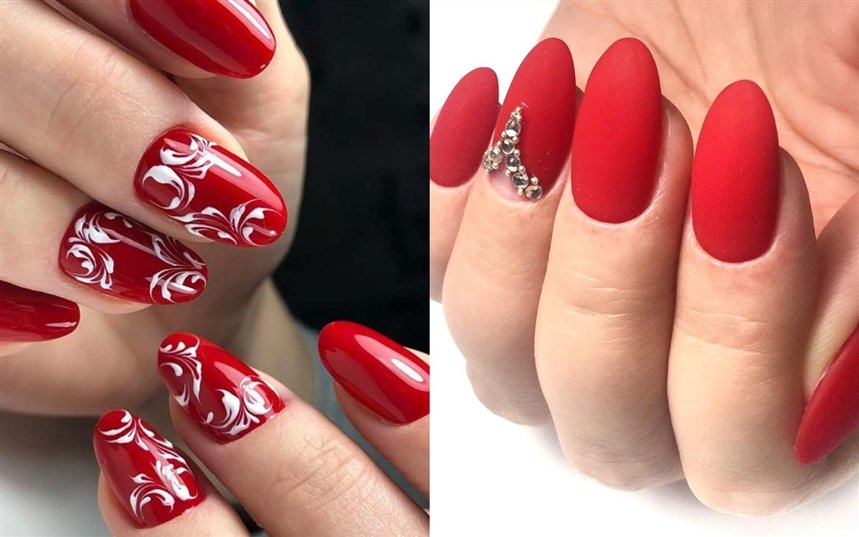 Маникюр цвета чилийского перца