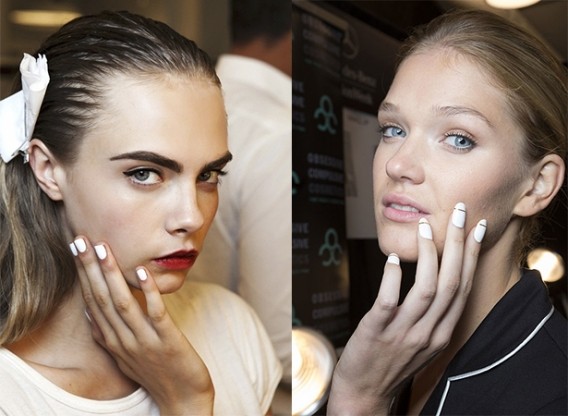 белый маникюр