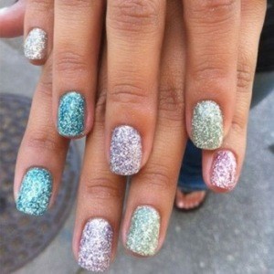 блестки блестящий маникюр