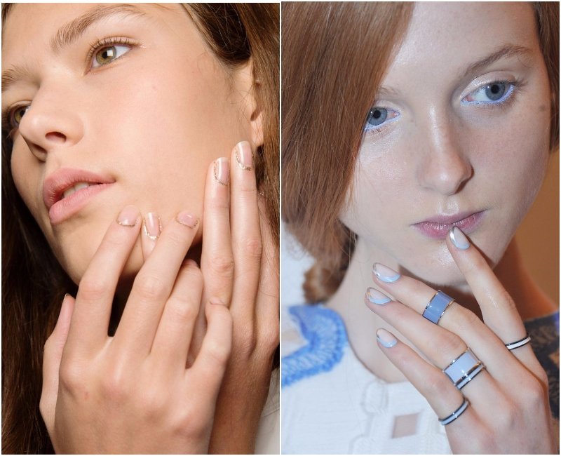 Маникюр с кутикулой другого цвета