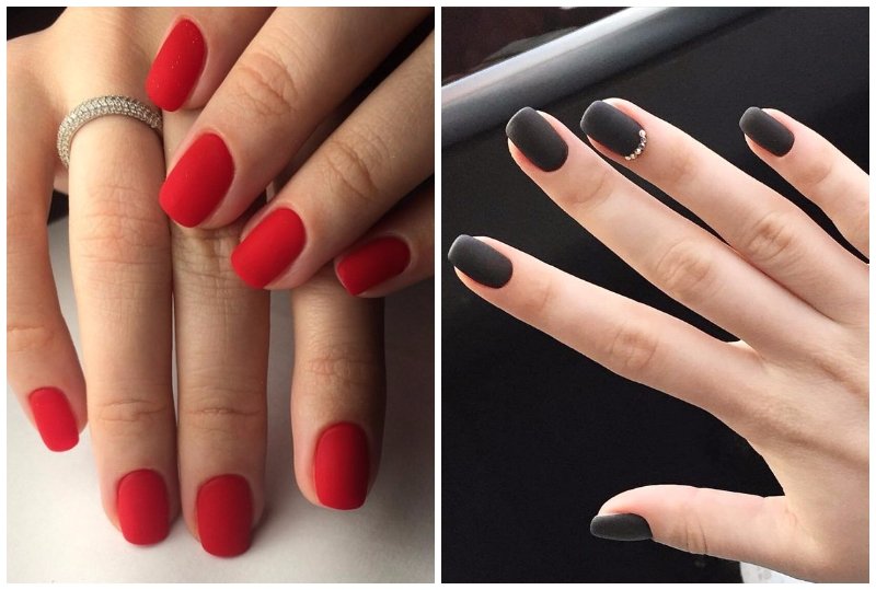 Матовый маникюр