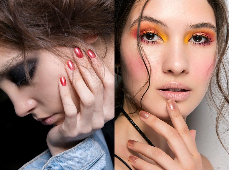 Перламутровый маникюр тренд осени