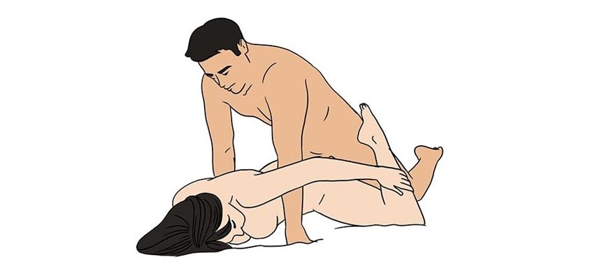 Секс-поза с поднятой ногой