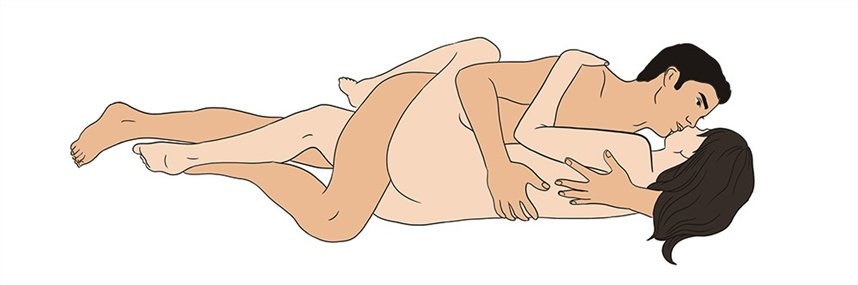 Секс-поза на боку Секс-поза на боку