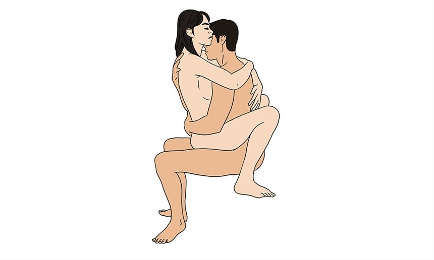 Секс-поза сидя на руках