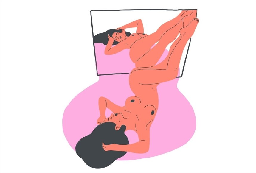 Мастурбация перед зеркалом Мастурбация перед зеркалом