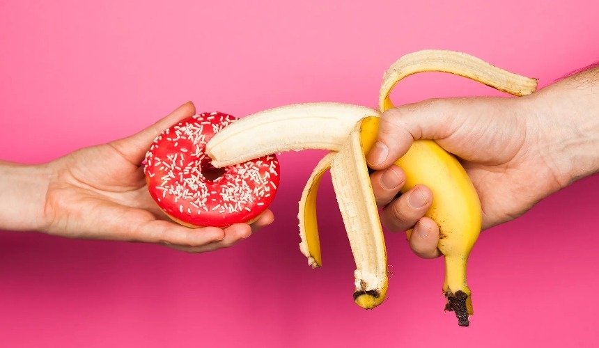 Банан и пончик 