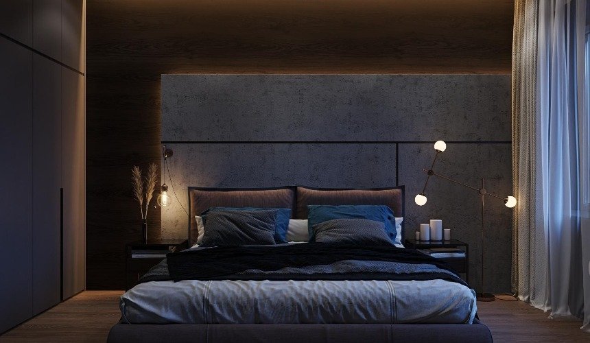 Приглушенный свет в спальне 