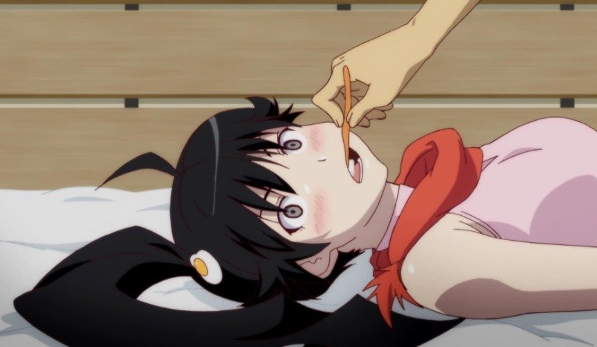 Кадр из аниме Истории подделок / Nisemonogatari (2012)