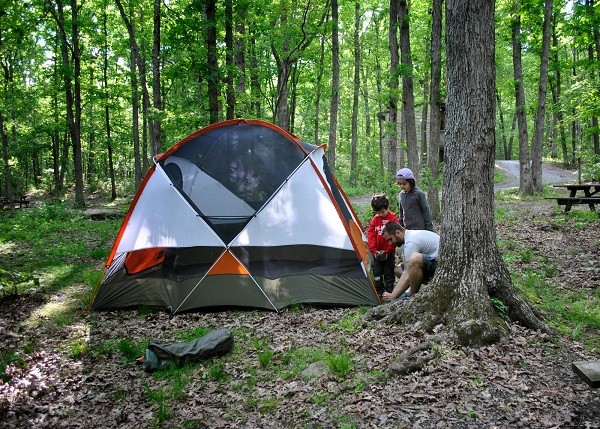 в палатке в палатке