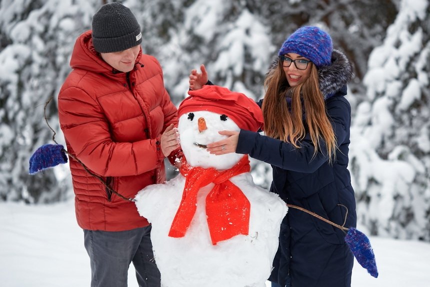 Слепить снеговика Слепить снеговика