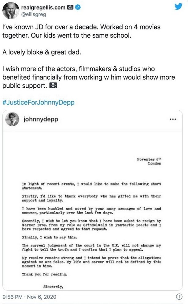 Грег Эллис защищает Деппа Грег Эллис защищает Деппа