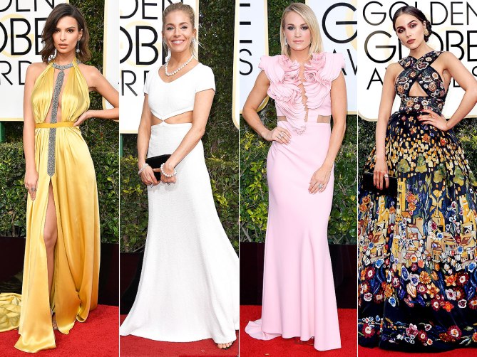 платья с вырезом золотой глобус 2017