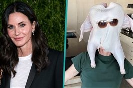 Кортни Кокс накричала на фанатов и надела на голову индейку